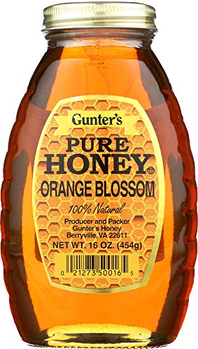 Gunter's Pure Orange Blossom Honey, 16 oz (Pack of 2)
