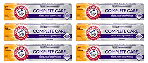 Arm & Hammer Complete Care Stain Defense Fluoride Anticavity Toothpaste, 6 oz (Pack of 6)