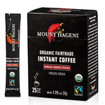 Mount Hagen Organic Medium Roast Instant Coffee Packets, 25 Count