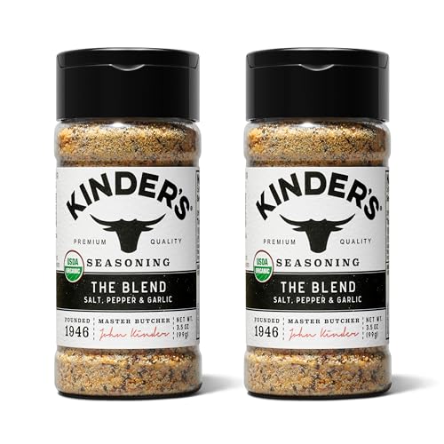 Kinder's Organic The Blend Salt, Pepper and Garlic Seasoning, 3.5 oz (Pack of 2)