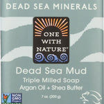 One With Nature Dead Sea Mineral Mud Soap with Argan Oil & Shea Butter, 7 oz (Pack of 6)
