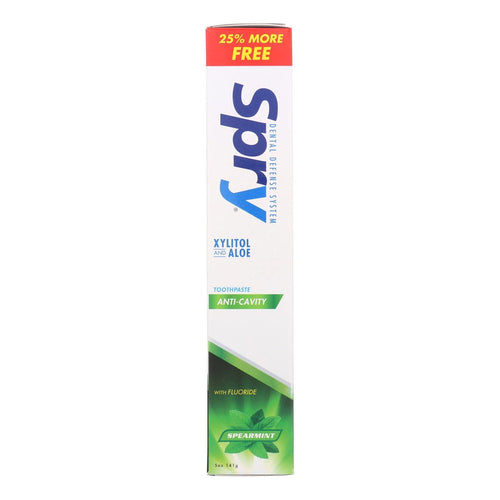 Spry Natural Xylitol Toothpaste with Fluoride, Spearmint, 5 oz