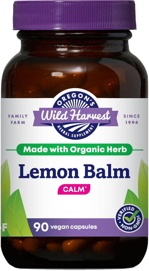 Oregon's Wild Harvest Organic Lemon Balm, 1125 mg, 90 Count