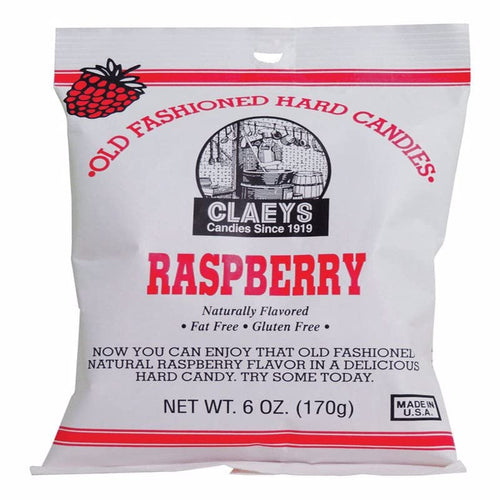Claey's Old Fashioned Raspberry Hard Candy, 6 oz