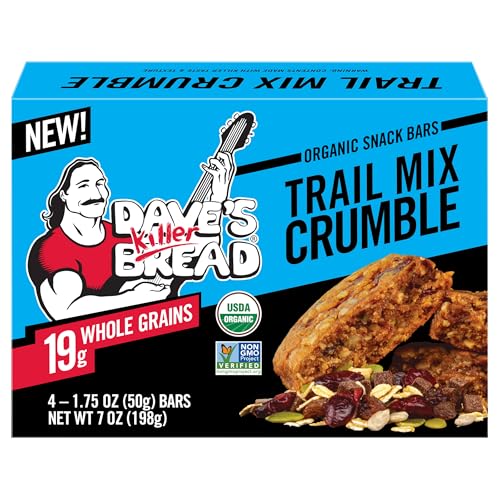 Dave's Killer Bread Trail Mix Crumble Organic Snack Bars, 4 Count