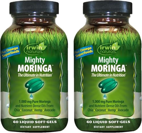 Irwin Naturals Mighty Moringa Superfood Nutrition Supplement (Pack of 2)