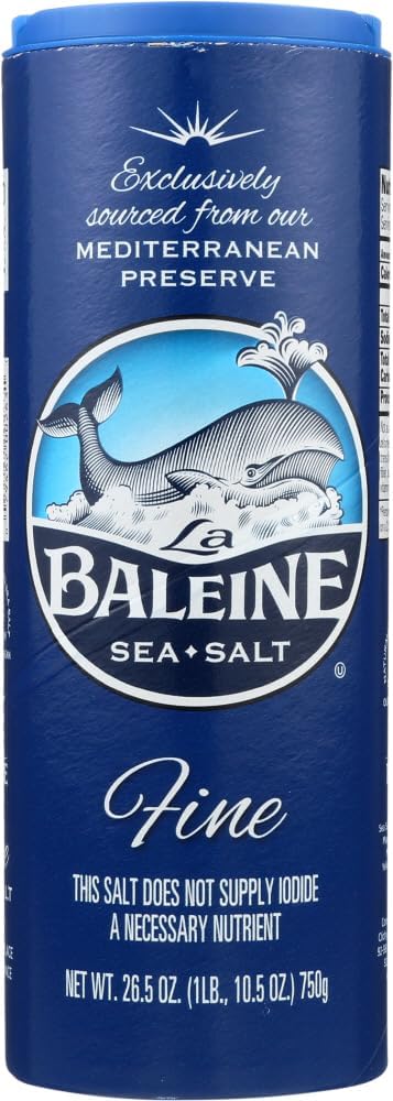 La Baleine Fine Sea Salt Canister, 26.5 oz (Pack of 3)