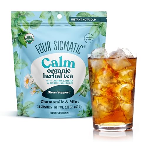 Four Sigmatic Calm Organic Herbal Tea, Chamomile and Mint, 24 Servings