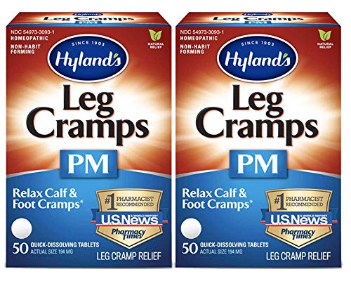 Hyland's Leg Cramps PM Tablets, 50 Count (Pack of 2)