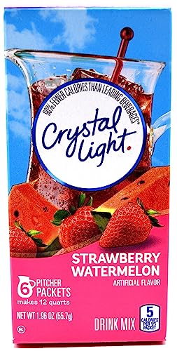 Crystal Light Strawberry Watermelon Drink Mix, 1.96 oz (12 Quarts)