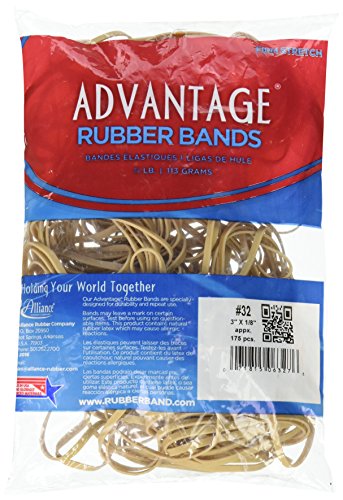 Alliance Advantage Rubber Bands, #32, 3 x 1/8, Bag of 175