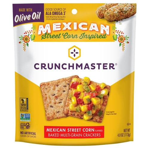 Crunchmaster Mexican Street Corn Baked Multi-Grain Crackers, 4 oz