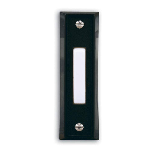 Heath Zenith Wired Push Doorbell Button, Black, Surface Mount