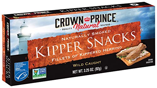 Crown Prince Natural Low Sodium Kipper Snacks, 3.25 oz Cans (Pack of 18)