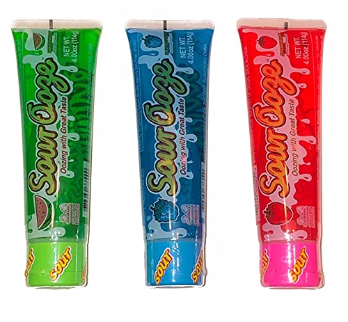 Kidsmania Sour Ooze Tubes, 4 oz (Pack of 3)