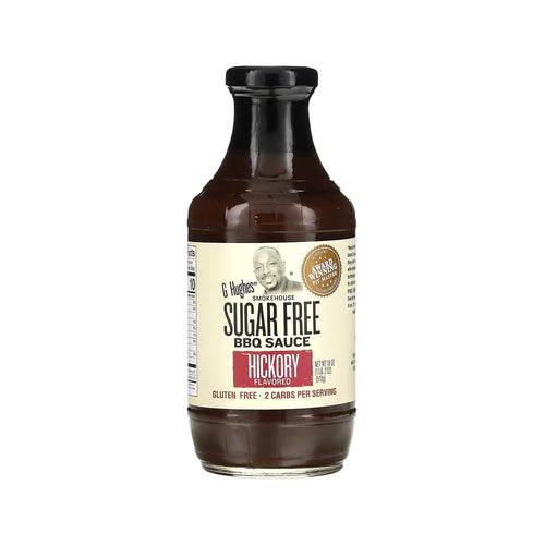 G Hughes Smokehouse Sugar Free BBQ Sauce, Hickory, 18 oz