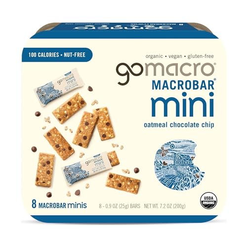 GoMacro Organic Oatmeal Chocolate Chip Macrobar Minis, 7.2 oz (8 Count)
