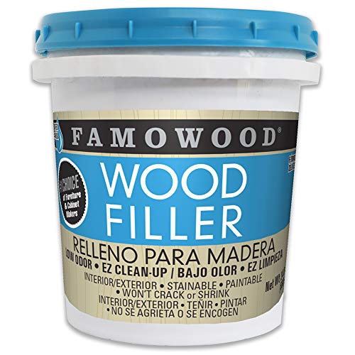 FamoWood Latex Wood Filler, Natural, Pint