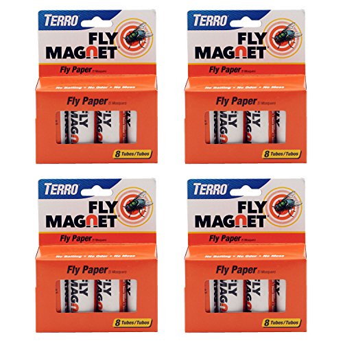 TERRO T518 Indoor Hanging Sticky Fly Trap (Pack of 4)