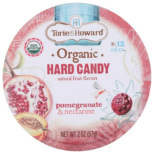 Torie & Howard Hard Candy Tin, Pomegranate & Nectarine, 2 oz