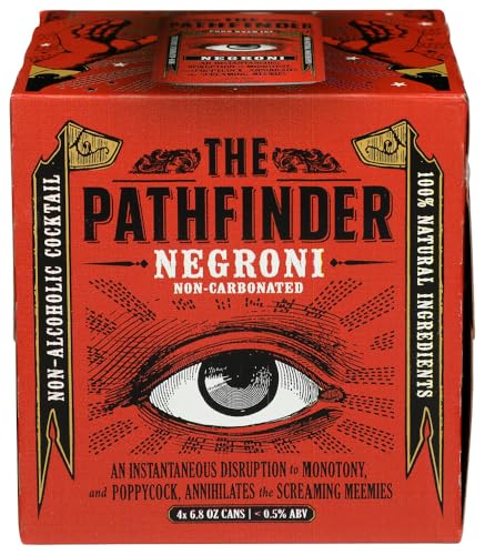 The Pathfinder Non-Alcoholic Negroni Cocktail, 6.8 fl oz (Pack of 4)