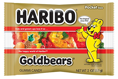 Haribo Goldbears Gummi Candy, 2 oz (Pack of 4)