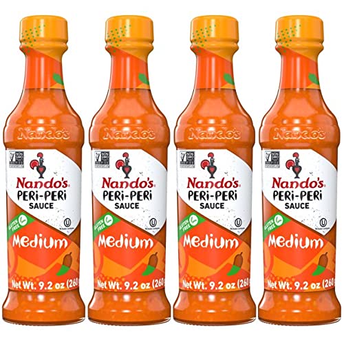 Nando's Peri Peri Sauce, Medium, 9.2 oz (Pack of 4)
