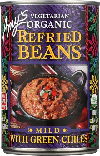 Amy's Organic Refried Beans with Green Chiles, 15.4 oz
