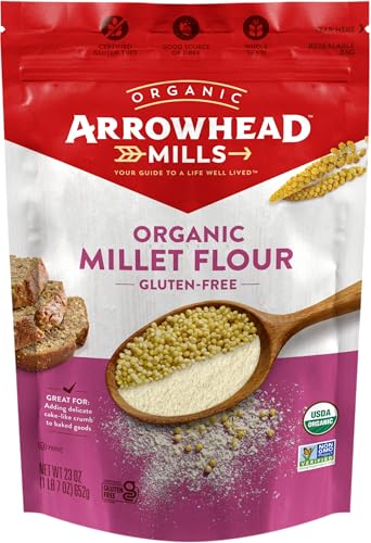 Arrowhead Mills Organic Gluten-Free Millet Flour, 23 oz Bag