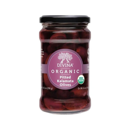 Divina Organic Pitted Kalamata Olives, 10.2 oz