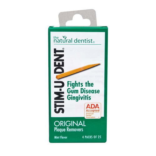 Natural Dentist Stim-U-Dent Original Mint, 25 Count (4 Packs)