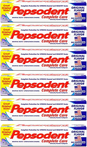 Pepsodent Complete Care Original Flavor Toothpaste, 5.5 oz (Pack of 6)