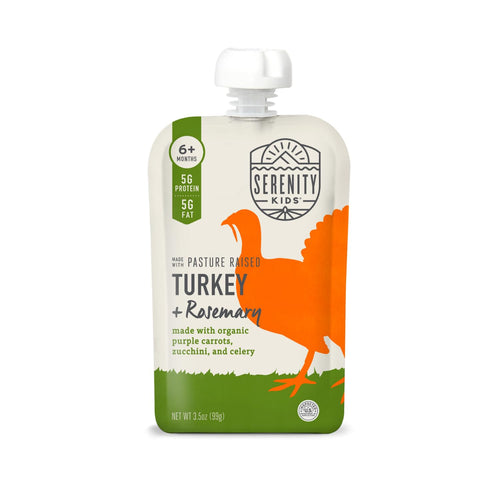 Serenity Kids Organic Turkey & Rosemary Baby Food Pouch, 3.5 oz