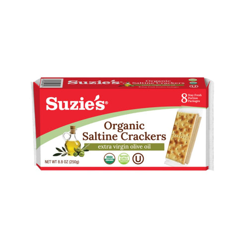 Suzie's Organic Saltine Crackers, Extra Virgin Olive Oil, 8.8 oz