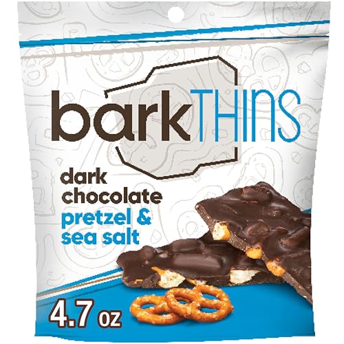 barkTHINS Dark Chocolate Pretzel and Sea Salt Snacking Chocolate, 4.7 oz
