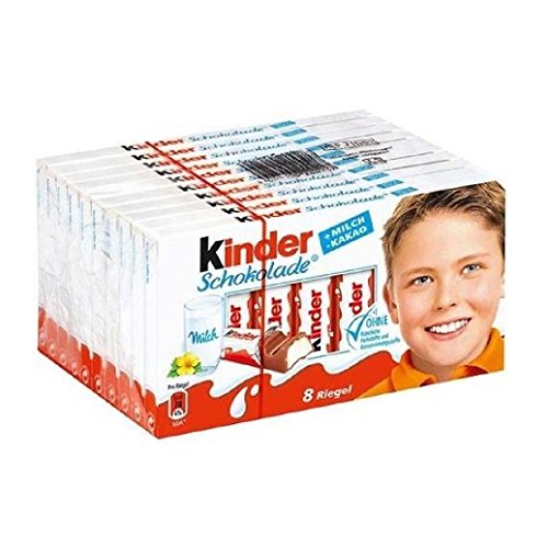 Kinder Chocolate Case, 8 Count (Pack of 10)