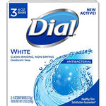 Dial White Deodorant Soap Bars, 4 oz (Pack of 3)