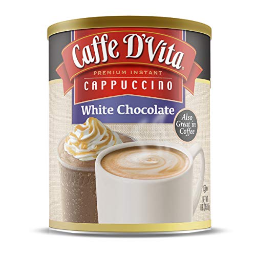 Caffe D'Vita White Chocolate Cappuccino Mix, 1 lb Can