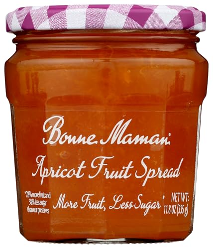 Bonne Maman Apricot Fruit Spread, More Fruit Less Sugar, 11.8 oz