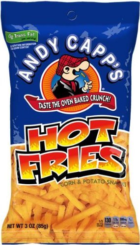 Andy Capp Hot Fries, 3 oz Bags (Pack of 3)