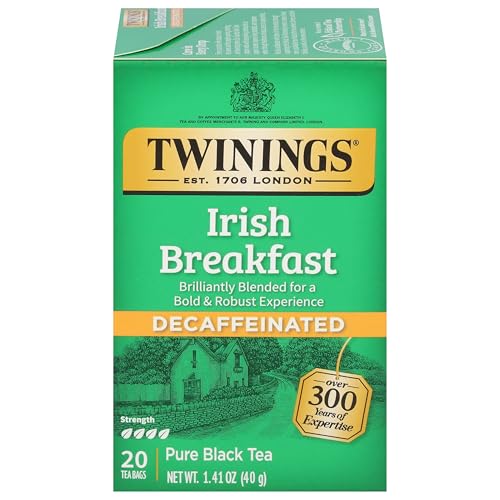 Twinings Decaffeinated Irish Breakfast Black Tea, 20 Teabags