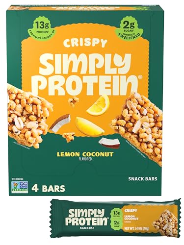 Simply Protein Lemon Coconut Crispy Protein Bars (Pack of 4)
