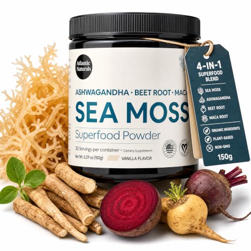 Atlantic Naturals Organic Sea Moss Powder, Vanilla, 150 g