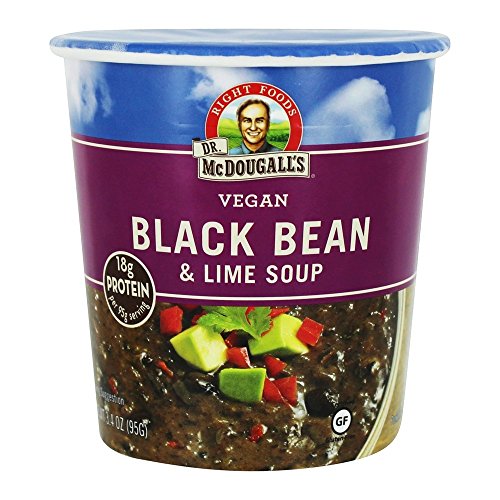 Dr. McDougall's Black Bean and Lime Big Cup Soup, 3.4 oz (Pack of 6)