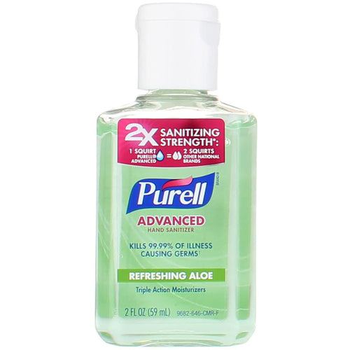 Purell Advanced Hand Sanitizer, Refreshing Aloe, 2 oz (Pack of 2)