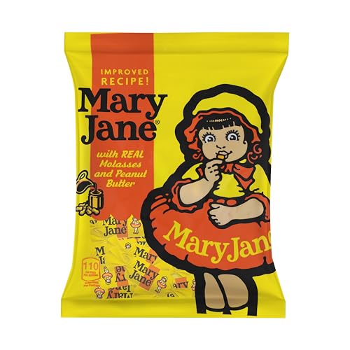 Atkinson's Mary Jane Chewy Molasses and Peanut Butter Candy, 3 oz Peg Bag