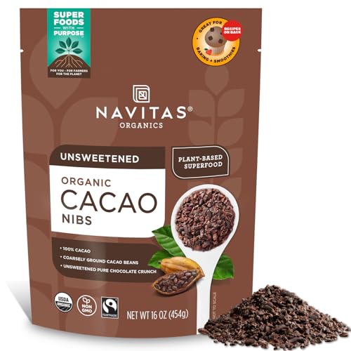 Navitas Organics Cacao Nibs, Unsweetened, 16 oz