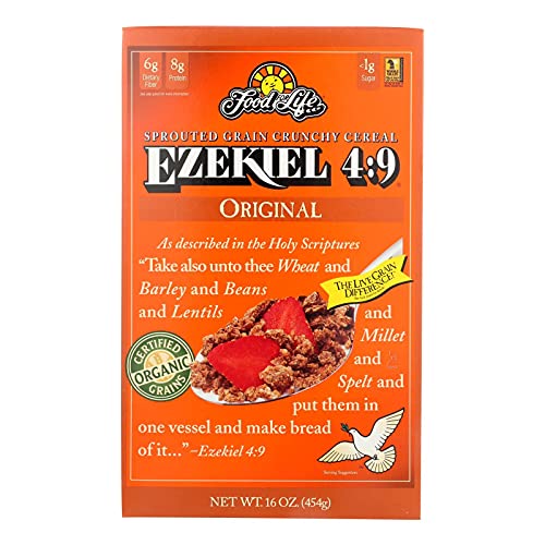 Food For Life Ezekiel 4:9 Organic Sprouted Whole Grain Cereal, Original, 16 oz (Case of 6)