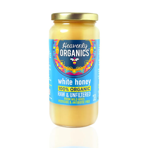 Heavenly Organics 100% Organic Raw White Honey, 22 oz