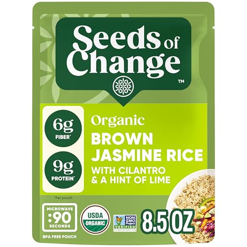 Seeds of Change Organic Brown Jasmine Rice with Cilantro Lime, 8.5 oz Pouch